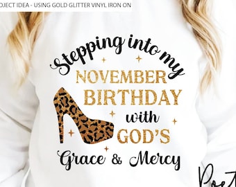 November Birthday Svg, Zodiac Sign Svg, Birthday Shirt Svg, Birthday Queen Svg, Leopard Print, Sagittarius Svg, Afro Girl Svg, Scorpio  Svg