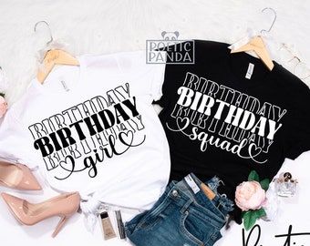 Birthday Squad SVG PNG, Birthday Matching Shirts Svg, Happy Birthday Svg, Birthday Girl Svg, Cut File, Birthday Crew Svg, Birthday Squad Png