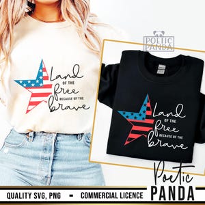 Pays de la liberté à cause des courageux SVG PNG, 4 juillet Svg, Pays de la liberté, 4 juillet chemise Svg, 4 juillet Svg, Svg patriotique