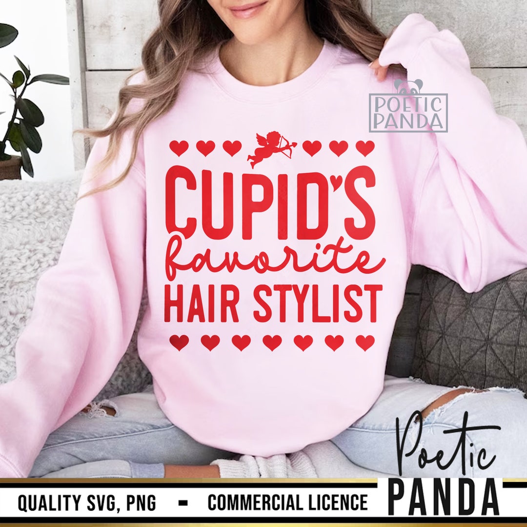 Cupid's Favorite Hair Stylist SVG PNG, Hair Dresser Valentine Svg, Hair