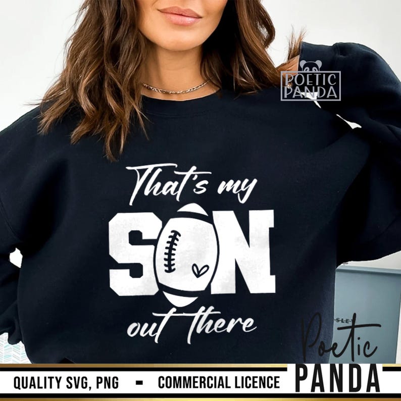 Football Mom SVG PNG, Thats My Son Out There Svg, Football Mom Shirt Svg, Football Mama Svg, Cheer Mom Svg, Football Svg Cut File image 4