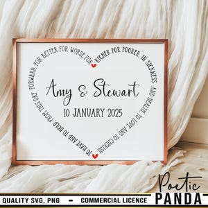 HOCHZEIT Gelübde Herz SVG PNG, Hochzeitsempfang Zeichen Cricut-Datei, Jahrestag Geschenk Espng, Zu halten, Hochzeit Zeichen Espng, Ehe Gelübde Espng
