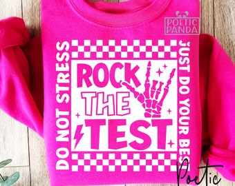 Rock The Test SVG PNG, Teacher Testing Svg, Test Coordinator, Testing Svg, Test Day Svg, Staar Test Day Svg, Test Day Png, Teacher Shirt Svg