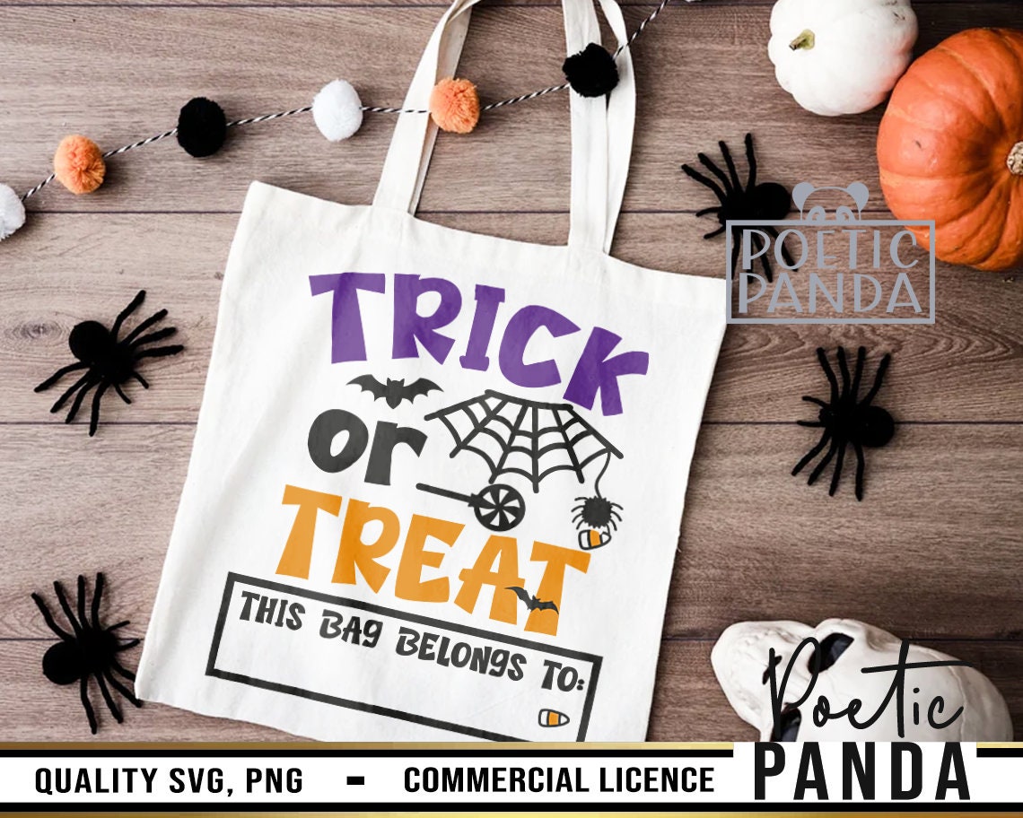 Halloween Bag SVG PNG Candy Bag Svg Halloween Bucket Svg Etsy