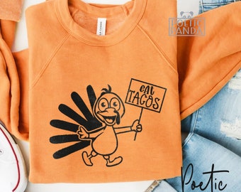 Eat Tacos Thanksgiving Turkey SVG PNG, Funny Thanksgiving Shirt Svg, Vegan Turkey Day Svg, Thanksgiving Svg, Turkey Svg, Thankful Svg