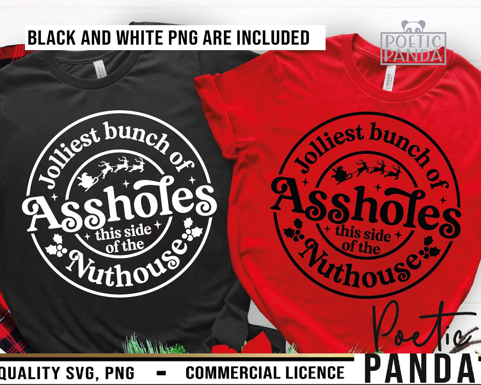 Jolliest Bunch of Assholes This Side SVG PNG Christmas Crew - Etsy