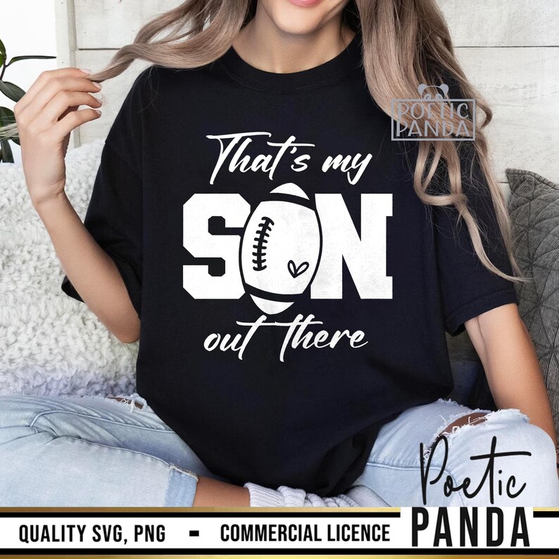 Football Mom SVG PNG, Thats My Son Out There Svg, Football Mom Shirt Svg, Football Mama Svg, Cheer Mom Svg, Football Svg Cut File image 8