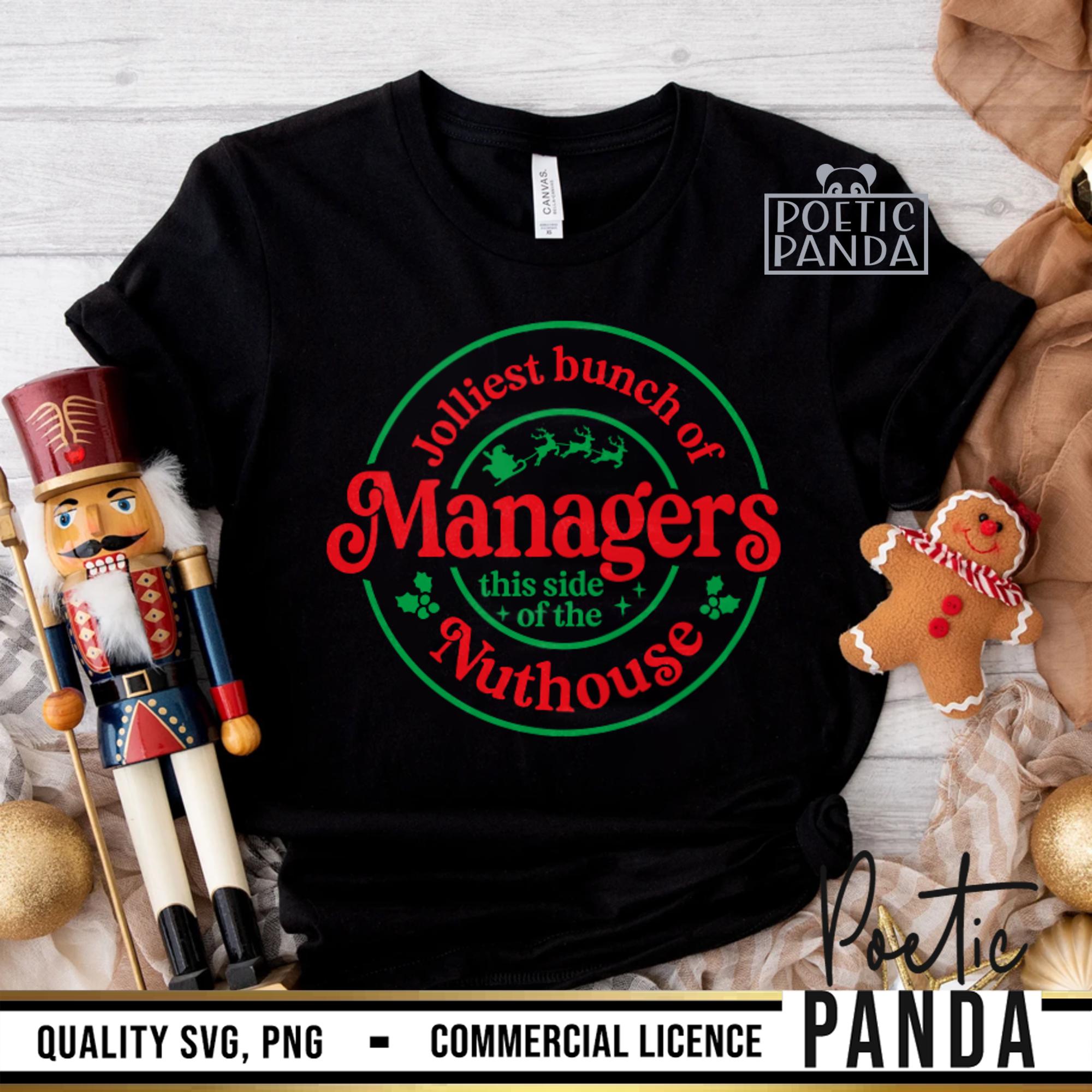 Jolliest Bunch of Managers SVG PNG, Funny Christmas Manager Shirt ...