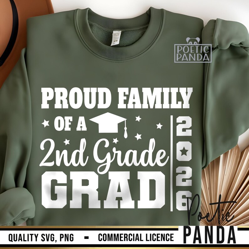 2026 Family Of 2nd Grade Graduate SVG PNG, 2nd Grade Graduation Svg, Second Grade Grad Svg, Class Of 2026 Svg, 2nd Grade Grad Svg Cut File image 2