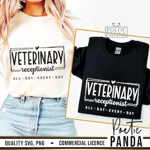 Veterinary Receptionist SVG PNG, Vet Clinic Staff Design For Cricut, Vet Tech Svg, Gift to Vet Svg, Veterinary Squad Svg