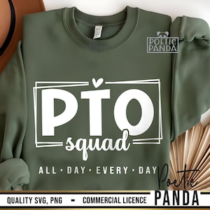 Pto Squad SVG PNG, Pto Svg, Parent Teacher Organization Svg, Pto Crew Shirts Png, Pto Mom  Svg, Gift To Pto Svg, Appreciation Svg