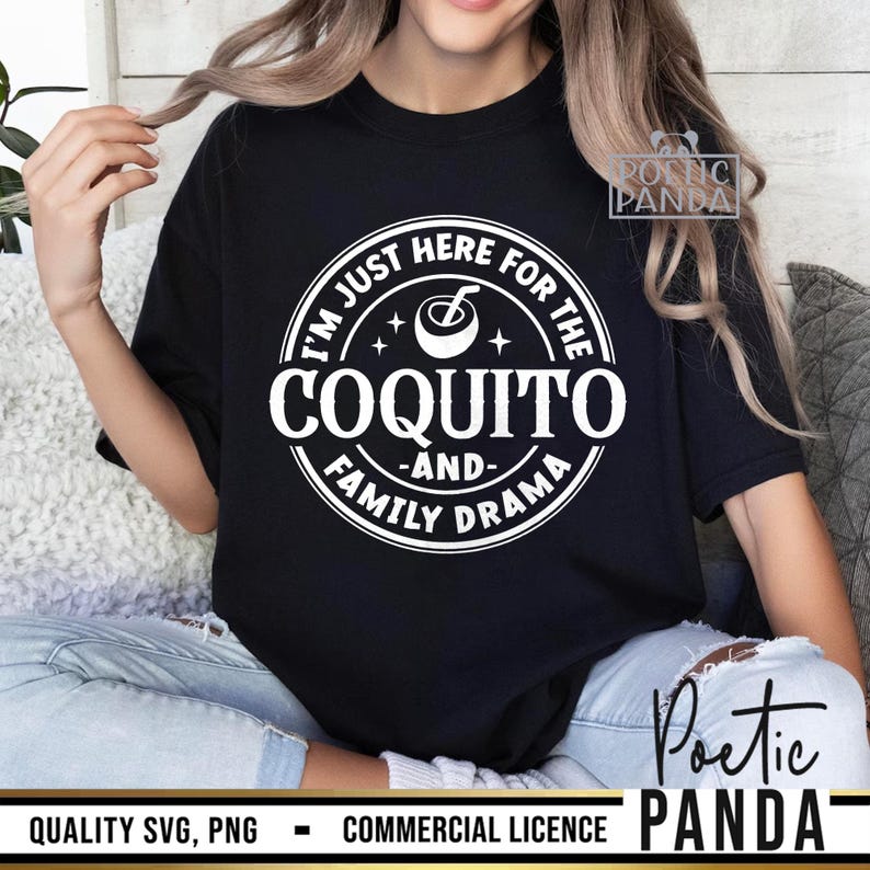 Spanish Thanksigiving SVG PNG, Funny Spanish Christmas Svg, Here For Coquito Svg, Puerto Rican Svg, Latina Svg, Puerto Rico Svg