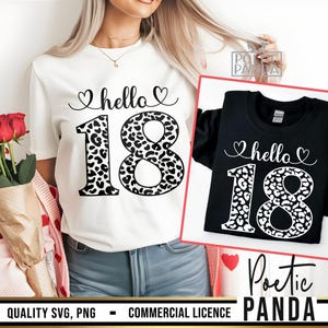 18th Birthday SVG PNG, 18th Birthday Shirt Svg, 18 Years Old Svg, 18 and Fabulous Svg, 18th Svg Girl, Hello 18 Svg, 18th Birthday Gift Svg