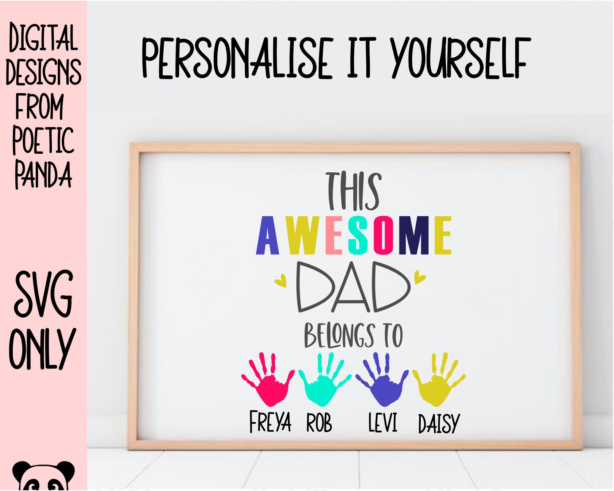 Download Awesome Dad belongs to custom Svg Personalised Family Svg | Etsy