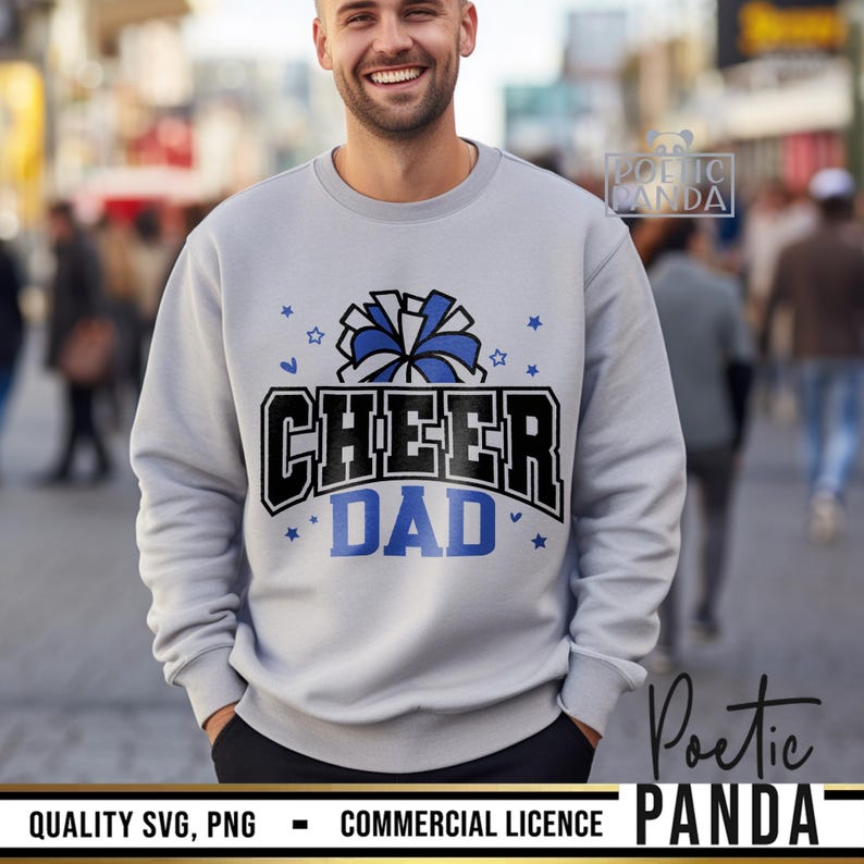 Cheer Dad SVG PNG, Cheer Dad Shirt Svg, Cheer Dad Gift Svg, Cheerleader Svg, Cheer Svg, Dad Cheerleading Shirt Svg, Pom Poms Svg, CF01234