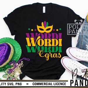 Wordi Gras SVG PNG, carnaval Svg, Wordi Gras Shirt Svg, Wordi Gras Png, Illinois Svg, Chicago Illinois Svg, Fat Tuesday Svg