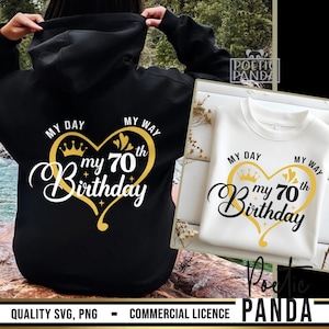 70º aniversário SVG PNG, 70º aniversário camisa Svg, 70º Svg, 70º aniversário presente Svg, 70º aniversário mulher Svg, 70º aniversário Svg arquivo de corte Cricut