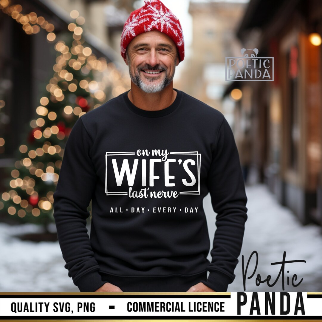 Funny "On My Husband's Last Nerve" T-Shirt For Women | Humorous Graphic Tee, Casual Comfort Fit, Gift For Wife - View #9