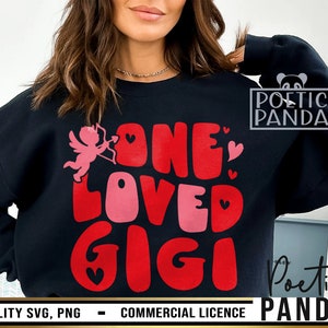 One Loved Gigi SVG PNG, Gigi Valentine Svg, Cupid Svg, Valentine's Day