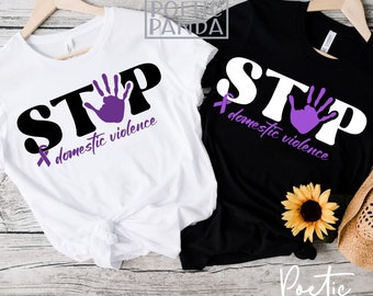 Stoppen Sie Häusliche Gewalt SVG PNG, Stoppen Sie Gewalt, Beenden Sie die Stille, Unterstützen Sie Squad svg, Awareness svg, physischer Angriff svg, Purple Ribbon svg
