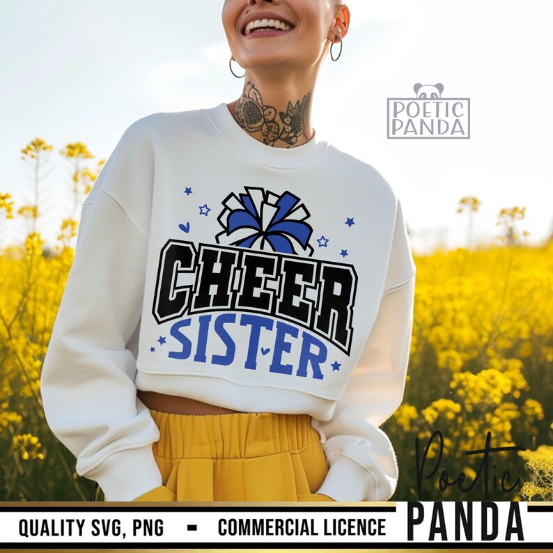 Cheer Sister SVG PNG, Cheer Sister Shirt Svg, Cheer Sister Gift Svg, Cheerleader Svg, Cheer Svg, Cheerleading Svg, Sister Svg, Pom Poms Svg