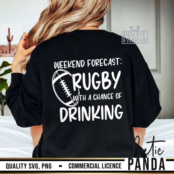 Rugby With A Chance Of Drinking SVG PNG, Sports Svg, Game Vibes Svg, Alcohol Svg, Rugby mom Svg, Funny Rugby mom shirt Svg, Cheer mom Svg