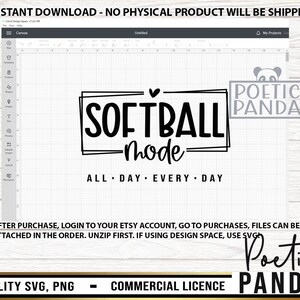 Softball SVG PNG, Baseball, Softball Svg, Softball Shirt Svg, Softball Mom Svg, Softball Dad Svg, Softball Heart Svg, Baseball Mama Svg