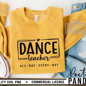 Dance Teacher SVG PNG, Dance, Ballerina Svg, Dance Team Svg, Dance Teacher Svg, Dance Coach Svg, Dance Mom Svg, Ballet Svg, Teacher Svg