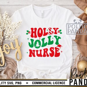 Holly Jolly SVG PNG, Merry And Bright, Retro Nurse Png, Kidney Svg, Dialysis Svg, Jolly Svg, Santa Svg, Nursing Student Svg, Medicine Svg, Hospital Svg, Merry And Bright Png, Svg Files For Cricut, Christmas Tree Svg, Christmas Png, Cricut Svg