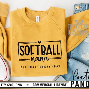 Softball Nana SVG PNG, Softball Nana Shirt Svg, Softball Regalo Nonna Svg, Softball Vita Svg, Softball Nonna Svg, Softball Shirt Svg