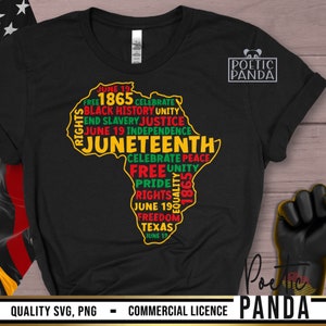 Juneteenth SVG PNG, Svg afroamericano, Juneteenth Svg Mapa de África, Svg de 1865, Svg de historia afroamericana, Svg de camiseta Juneteenth, Svg de Juneteenth
