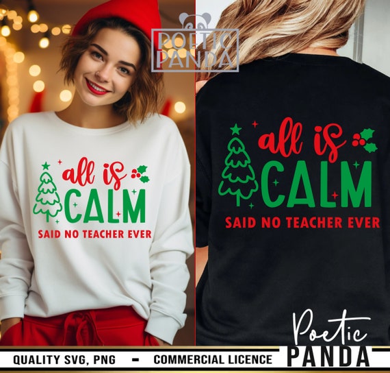 Cute Teacher Life Christmas Pencils Sublimation Sweatshirt Unique Xmas Gift