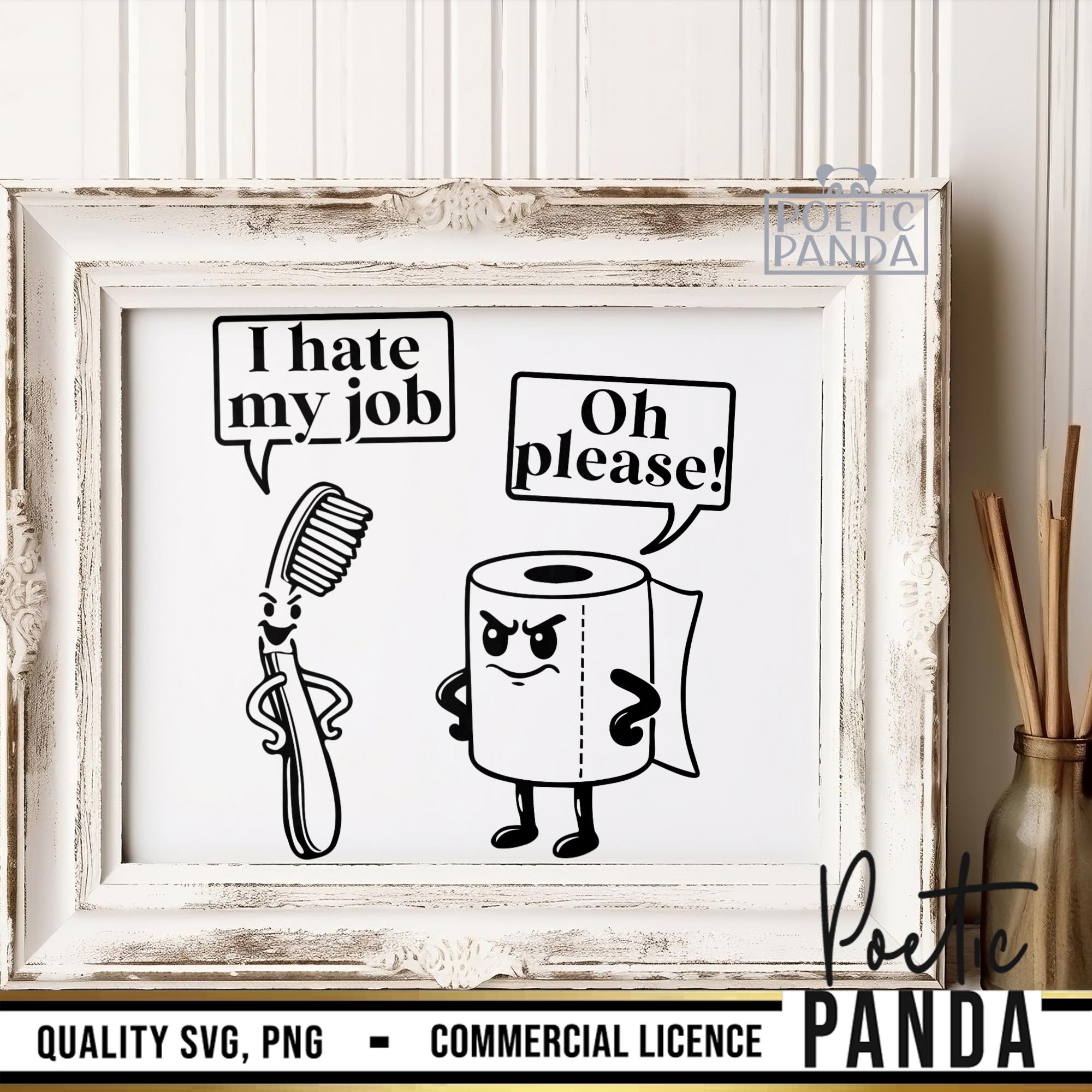 Funny Printable Wall Art for Bathroom SVG PNG, Funny Bathroom Poster ...