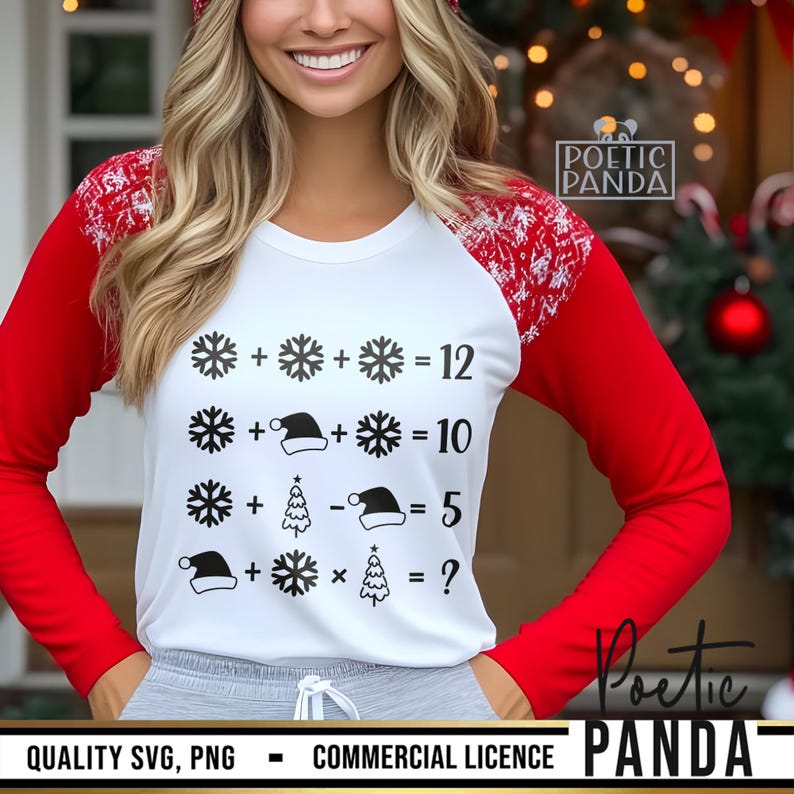 Wiskundeleraar kerst SVG PNG, grappige wiskunde kerstshirt Svg, wiskundeleraar Xmas Svg, wiskunde kerst probleem Svg, digitale download afbeelding 9