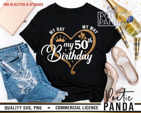 50th Birthday SVG PNG, Birthday Svg, 50 Svg, Fifty Birthday Svg, 50th Birthday Svg, Hello 50, 50 Birthday Svg, 50 And Fabulous Svg, 50th Svg
