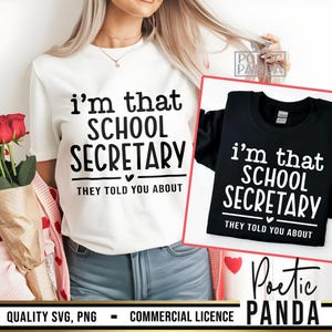School Secretary SVG PNG, Funny Secretary Shirt Svg, School Secretary Gift Svg, School Counselor Svg,  School Secretary Svg Cut File