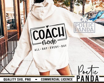 Coach Mode SVG PNG, Baseball Svg, Cheer Coach Svg, Cheerleading Svg, Coach Png, Softball Coach, Cheer Coach Svg, Cheerleader Svg, Coach Svg