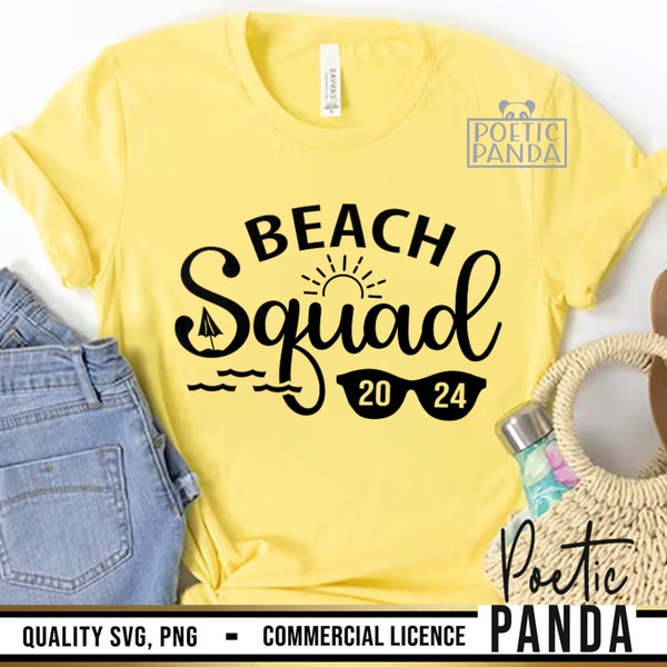 Beach Squad 2024 SVG PNG, Beach Vacation Svg, Family Vacation 2024 Svg, Girls' Trip Svg, Beach shirt Svg, Summer Vibes Svg Cruise Svg