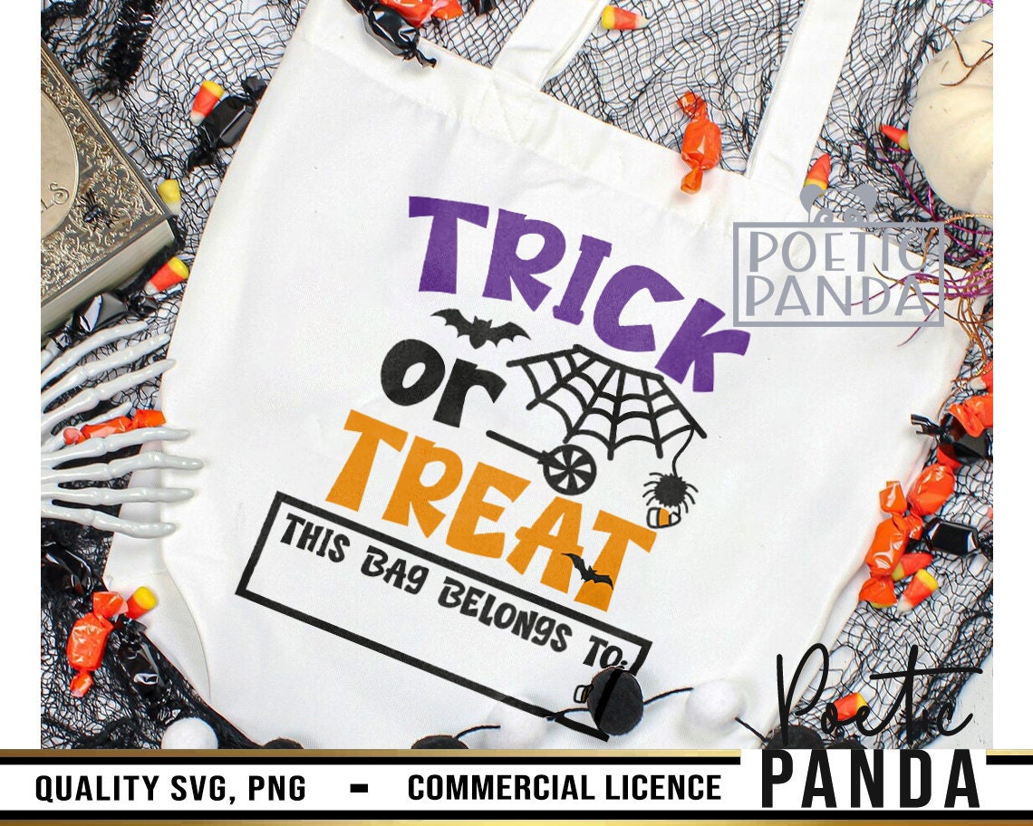 Halloween Bag SVG PNG Candy Bag Svg Halloween Bucket Svg Etsy