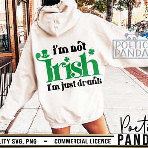 Ich bin kein Ire, nur betrunken SVG, St. Patricks Day SVG, lustige St Patricks Shirt SVG, St. Pattys Day SVG, irisches Design, sarkastisches St Patrick Shirt