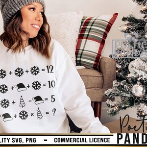 Professeur de mathématiques Noël SVG PNG, Noël chemise Svg, joyeux professeur Svg, le favori du père Noël, joyeux Noël Svg, pull moche Svg, science Svg