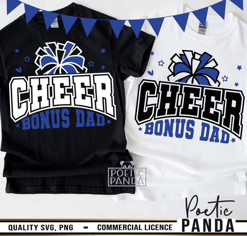 Cheer Bonus Dad SVG PNG, Football Bonus Dad Svg, Fathers Day Svg, Football Step Dad Svg, Stepdad Svg, Bonus Dad Shirt Svg, Game Day Svg