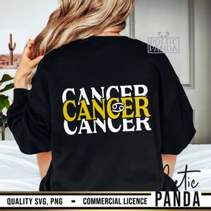 Cancer SVG PNG, Cancer Zodiac Svg, Cancer Zodiac Sign Svg, Cancer Png, June July Birthday Svg, Cancer Zodiac Shirt Png Design