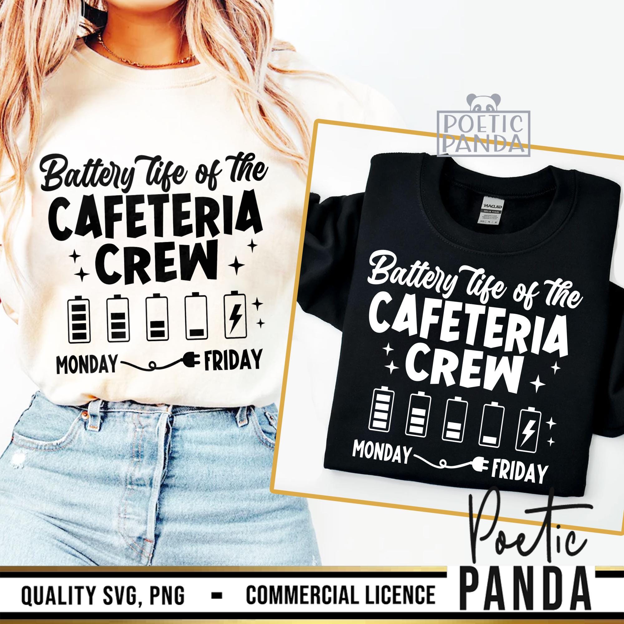 Battery Life Of Cafeteria Crew SVG PNG, Funny School Lunch Staff Shirt Design For Cricut, Appreciation Svg, Cafeteria Crew Svg, Lunch Lady