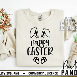 Joyeuses Pâques SVG PNG, Joyeuses Pâques Svg, jolies Pâques Svg, Pâques chemise Svg, Svg lapin de Pâques, Svg de Pâques pour enfants, Sublimation de Pâques Png