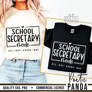 School Secretary SVG PNG, School Counselor Svg, School Secretary Shirt Svg, Secretary Gift Svg, Secretary Svg Cut File Cricut