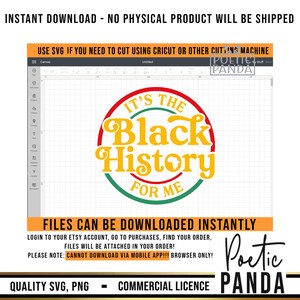 It's The Black History For Me SVG PNG, Black History Month Svg, Black History Svg, African American Svg, Black Woman Svg, Juneteenth Svg