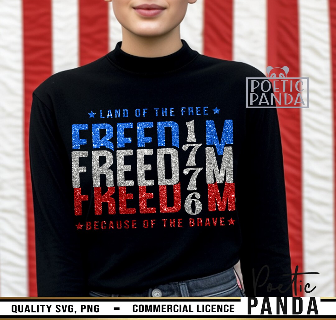 Land of Free Because of Brave SVG, America Est, Land of the Free Svg ...