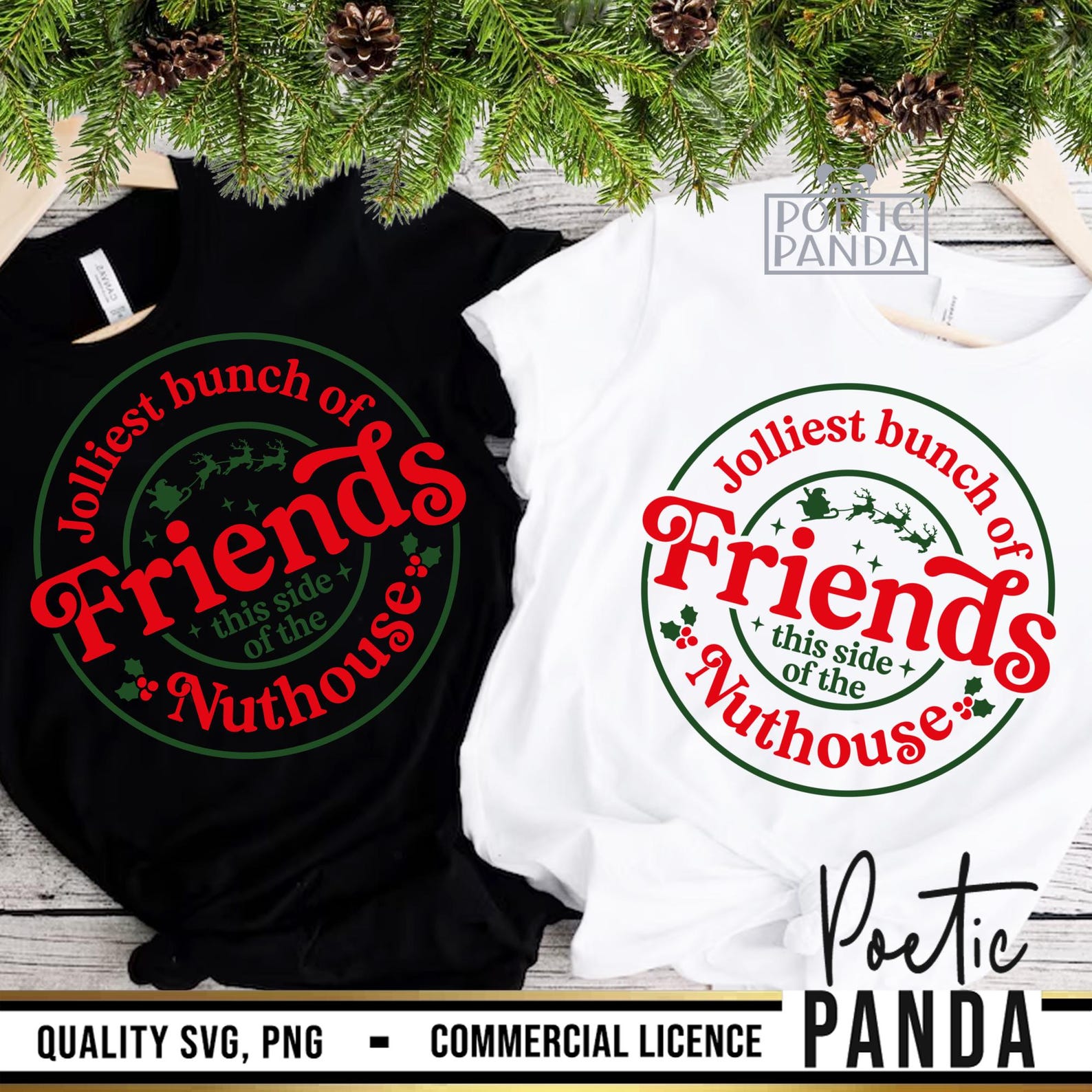 Jolliest Bunch SVG PNG, Friendsgiving Svg, Funny Matching Outfit Svg ...