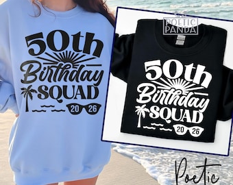 Equipo de 50 cumpleaños SVG PNG, Equipo de 50 cumpleaños Svg, Camisetas de 50 cumpleaños Svg, Camisetas de vacaciones de 50 cumpleaños 2026 Svg, 50.º Svg Cricut